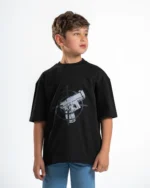 Dolabcoo Gun Black KIds Tee - Image 3