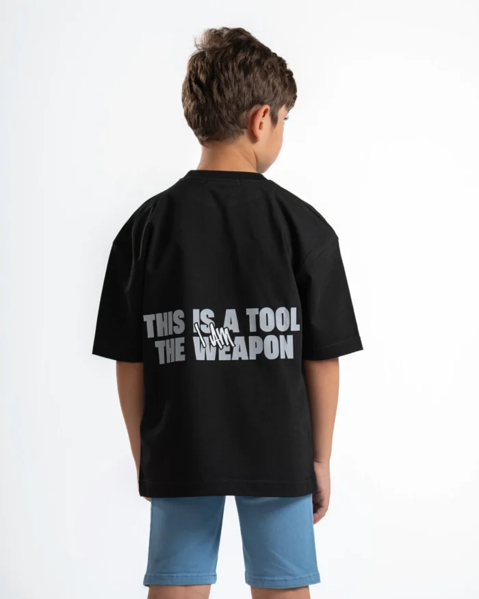 Dolabcoo Gun Black KIds Tee - Image 4