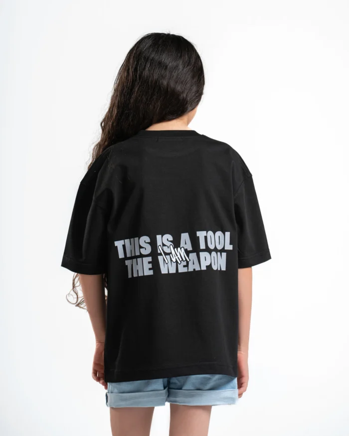 Dolabcoo Gun Black KIds Tee - Image 5