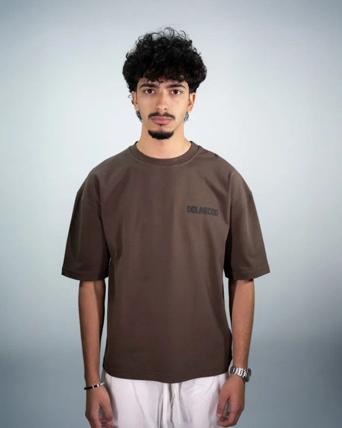 Dolabcoo Brown Basic Tee - Image 1