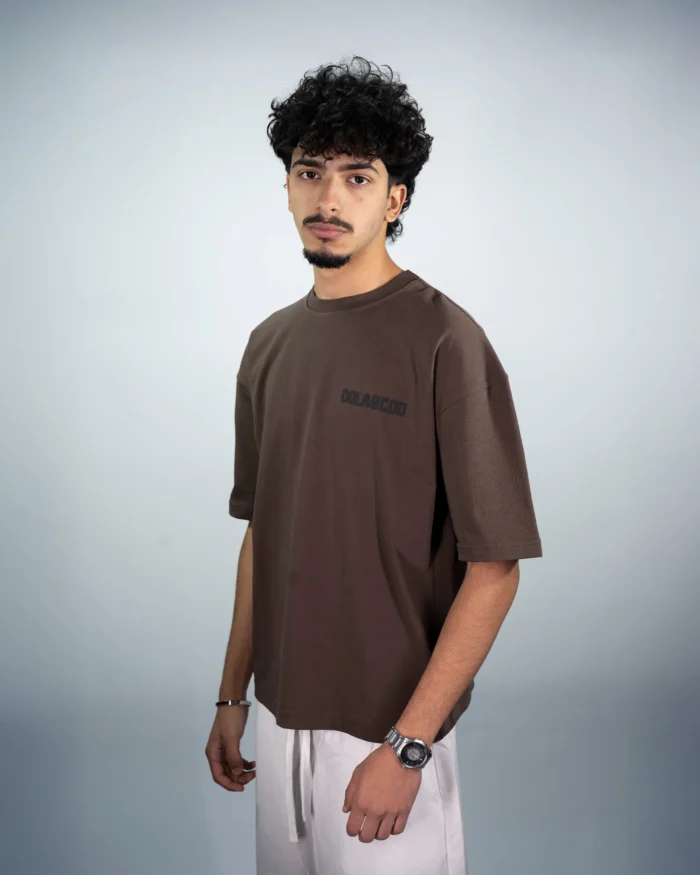 Dolabcoo Brown Basic Tee - Image 3